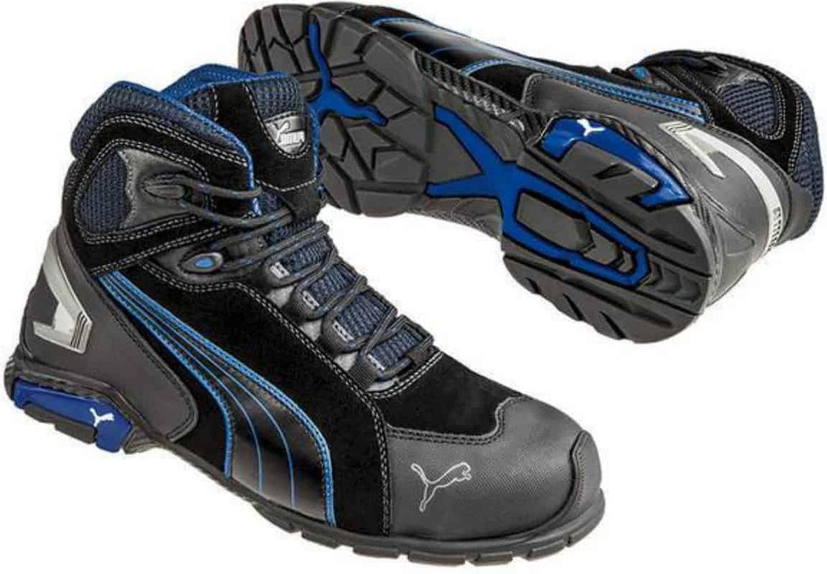 Puma Veiligheidslaars | maat 45 zwart/blauw | S3 SRC EN ISO 20345 | velours | 1 stuk - 63.225.0-45