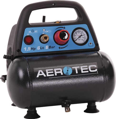 Aerotec Compressor | 200 l/min 8 bar | 1,1 kW 230 V 50 Hz | 6 l | 1 stuk - 200664