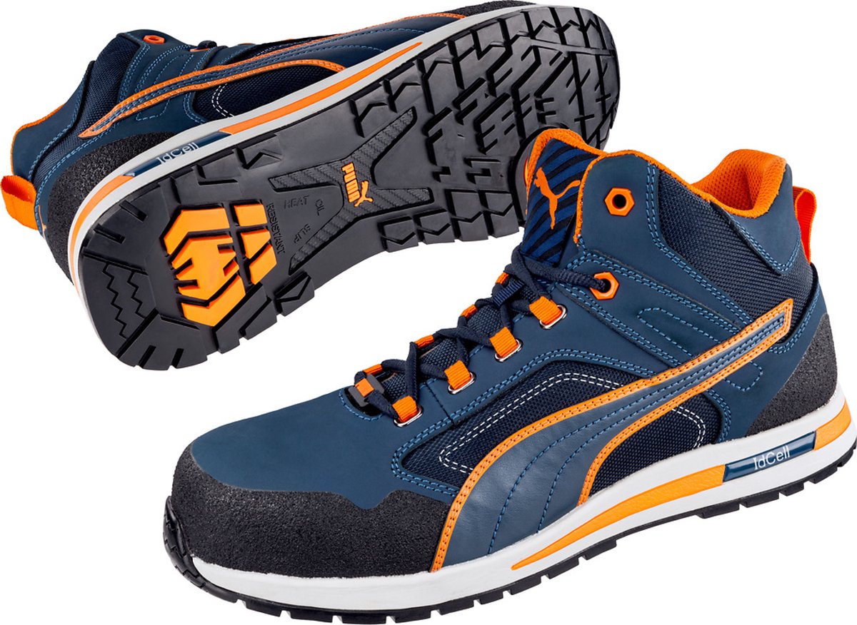 Puma Veiligheidslaars | maat 40 blauw/oranje | S3 HRO SRC DIN EN ISO 20345 | leer | 1 stuk - 63.314.0-40