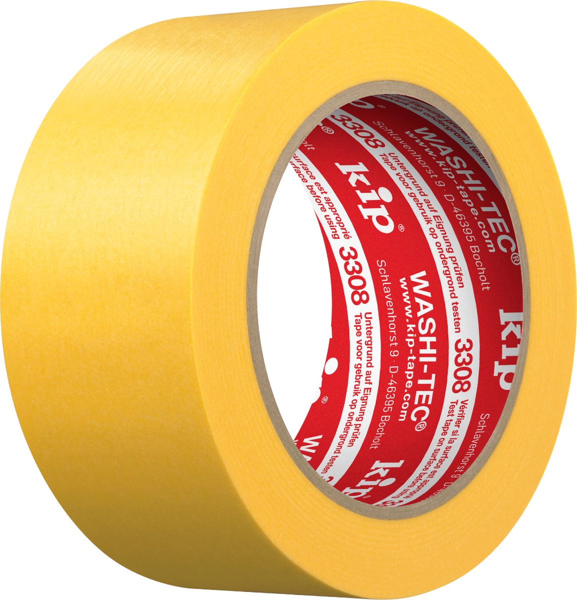Afdekband | glad | geel | lengte 50 m | breedte 48 mm | rol | 5 stuks - 3308-48