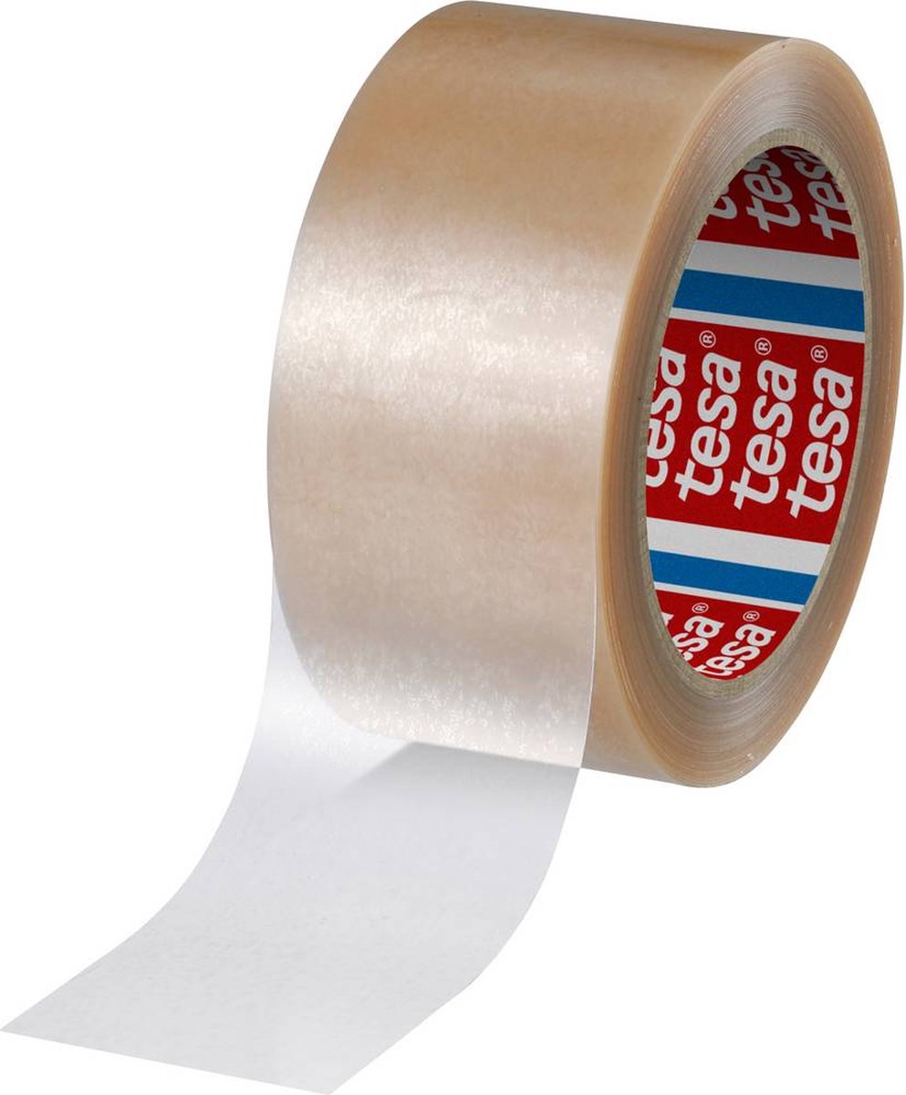Tesa Verpakkingsplakband PVC | kleurloos | lengte 66 m | breedte 50 mm wiel | 6 stuks - 04124-00342-00