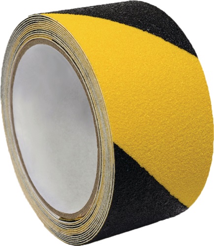 Antisliptape | zwart/geel | lengte 18 m, breedte 50 mm | 1 stuk - 2540000006