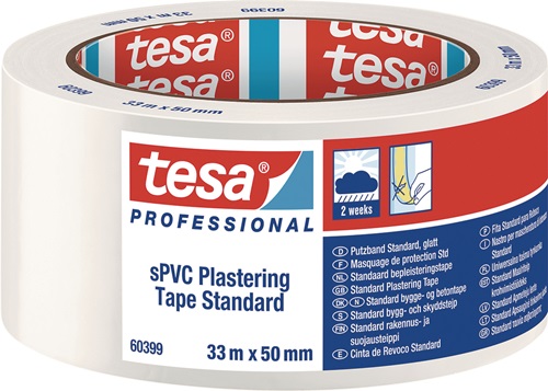 Tesa PVC-pleisterband | standaard | wit | lengte 33 m | breedte 50 mm | 6 stuks - 60399-00005-00