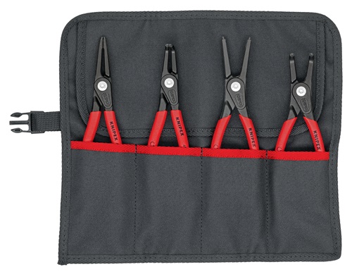 Knipex Precisie-borgringtangenset | 4-delig in roltas | 19-60 mm | 1 stuk - 00 19 57 V01