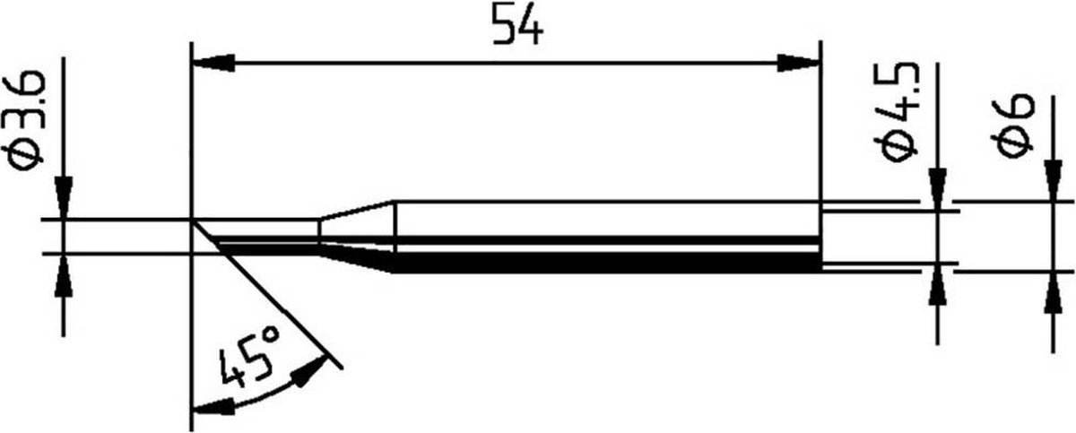 Ersa Soldeertip | afgeschuind | breedte 3,6 mm | 0162 LD/SB | 2 stuks - 0162LD/SB