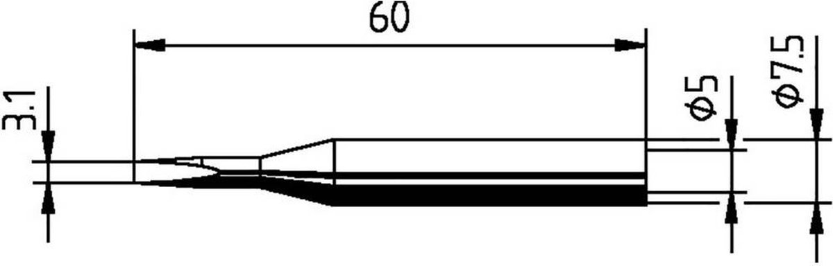 Ersa Soldeertip | beitelvormig | breedte 3,1 mm | 0172 KD/SB | 2 stuks - 0172KD/SB