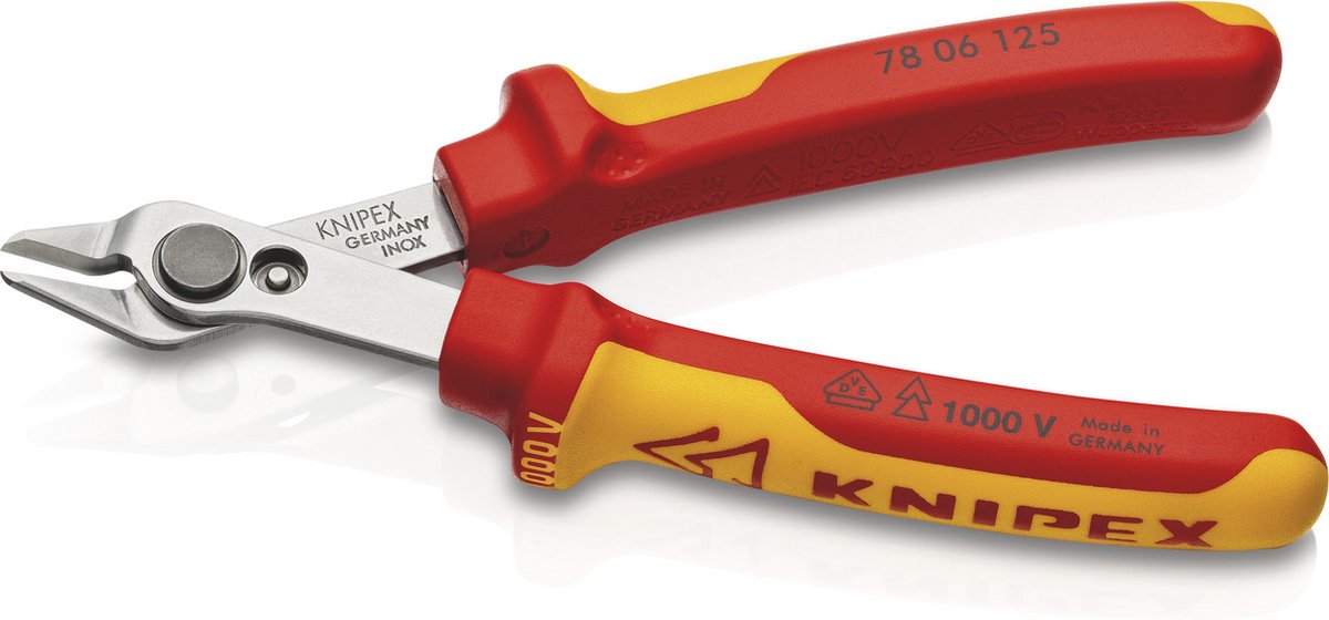 Knipex Elektronicazijsnijtang | lengte 125 mm model 0 | facet nee VDE | gepolijst | 1 stuk - 78 06 125