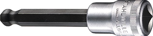 Stahlwille Dopsleutelbit | 1/2 inch binnen-6-kant | sleutelwijdte 7 mm | lengte 100 mm | 1 stuk - 03280007