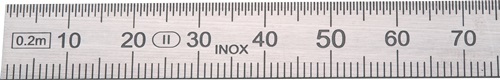 Helios Preisser Stalen liniaal | lengte 1000 mm | staal buigzaam | verdeling B = mm/1/2 mm | 1 stuk - 0460229