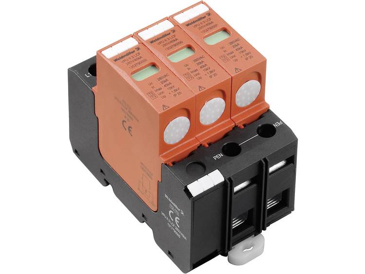 Weidmüller 1352790000 VPU II 3 LCF 280V/40kA Overspanningsafleider Overspanningsbeveiliging voor:elkast 20 kA 1 stuk(s) - Groen