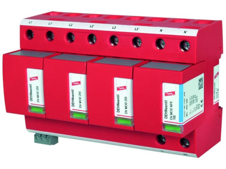 Dehn 951315 951315 ventil M TT 255 (FM) Overspanningsafleider Overspanningsbeveiliging voor:elkast 100 kA 1 stuk(s) - Groen