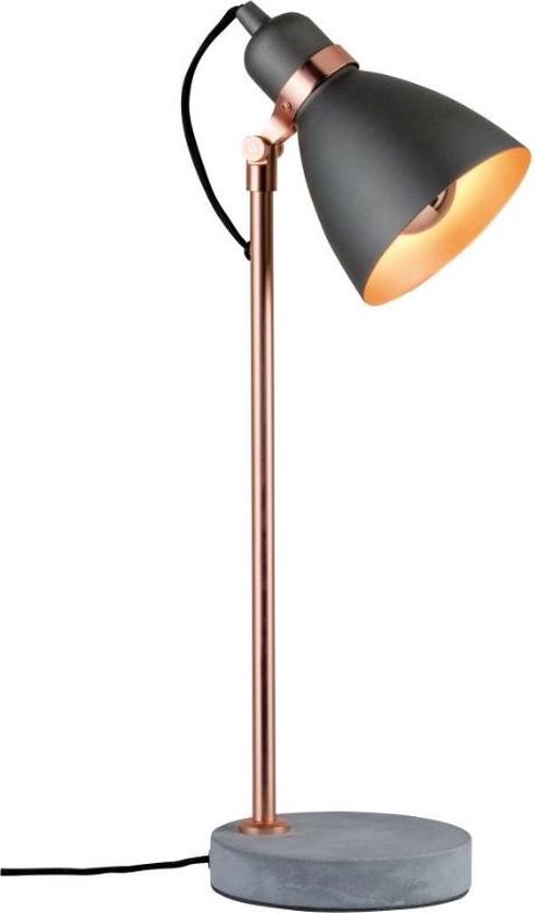 Paulmann Neordic Orm Bureaulamp LED E27 20 W Beton-grijs, Koper