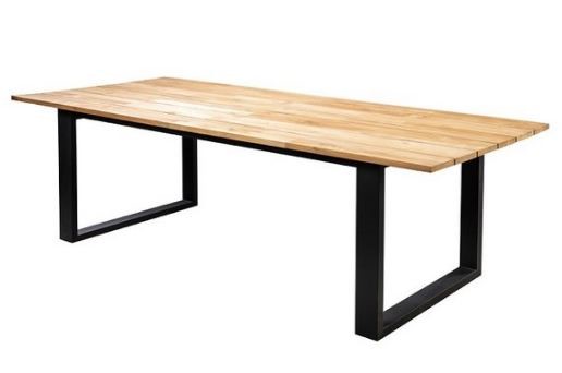 Kaihou table 240x100cm. alu black/teak