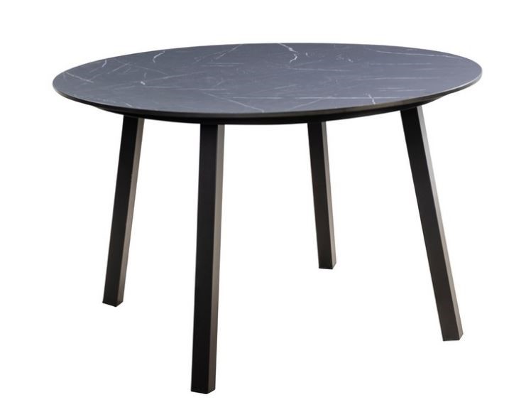 Teeburu table diameter120 cm alu black slate - Zwart