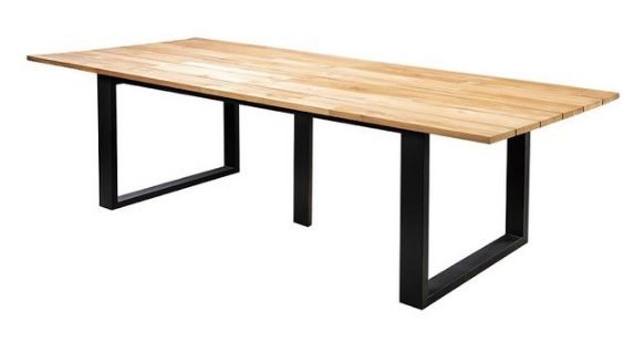 Kaihou table 300x100cm. alu black/teak