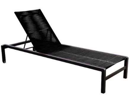 Ishi stackable lounger alu black/rope black