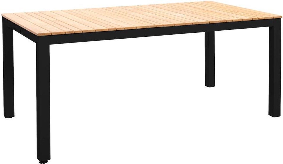 Arashi dining table 169x90cm. alu black/teak - Bruin