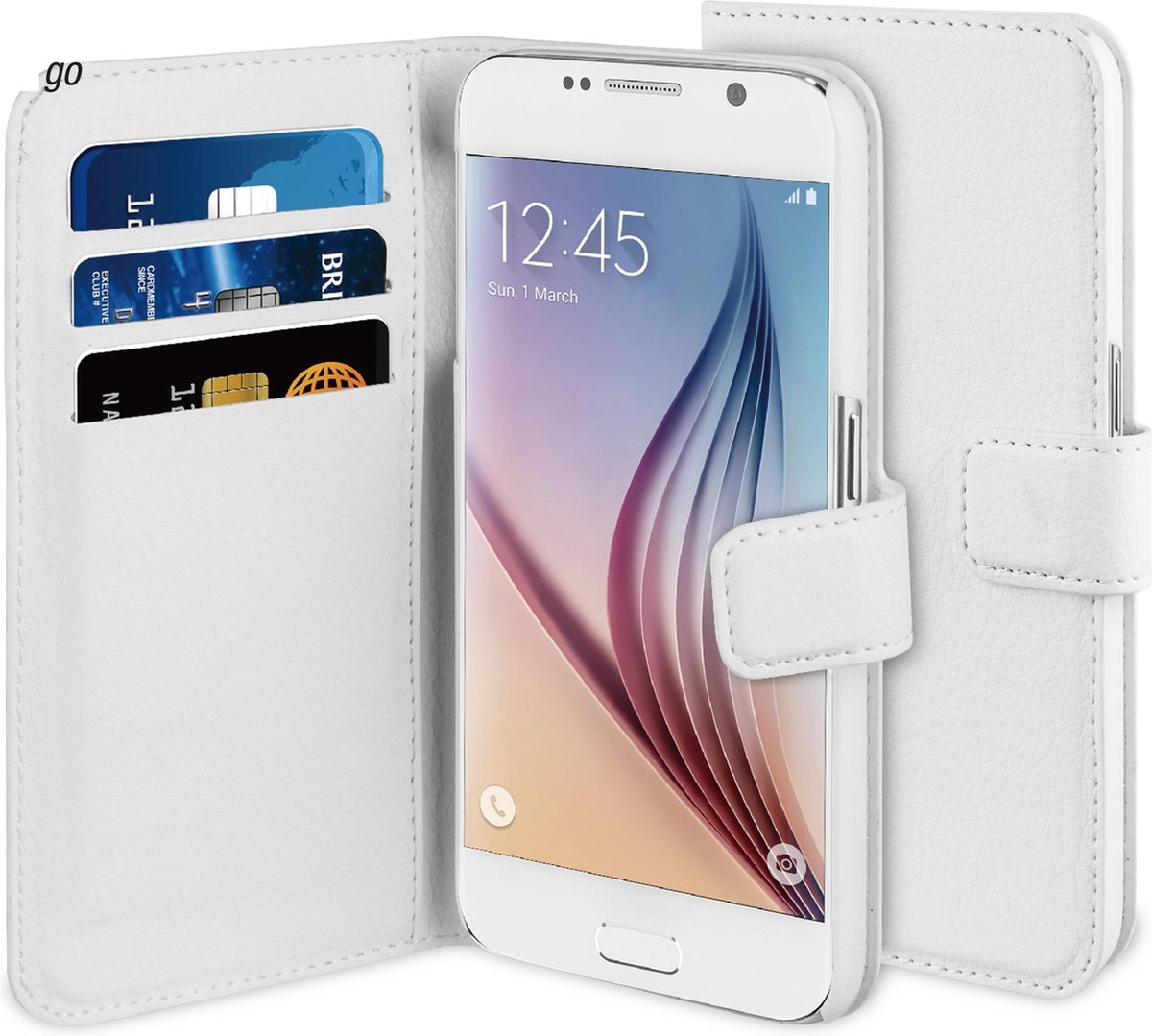 Witte Wallet Case Voor De Samsung Galaxy S7