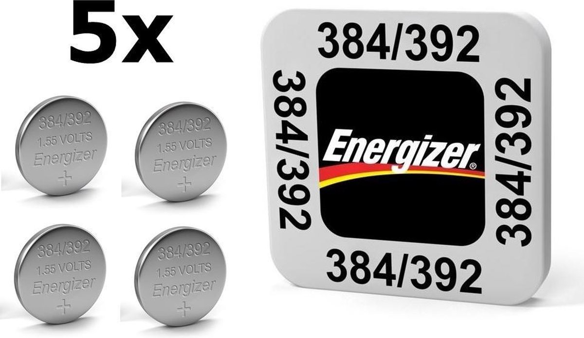 Energizer 5 Stuks - 384/392 1.55v Knoopcel Batterij