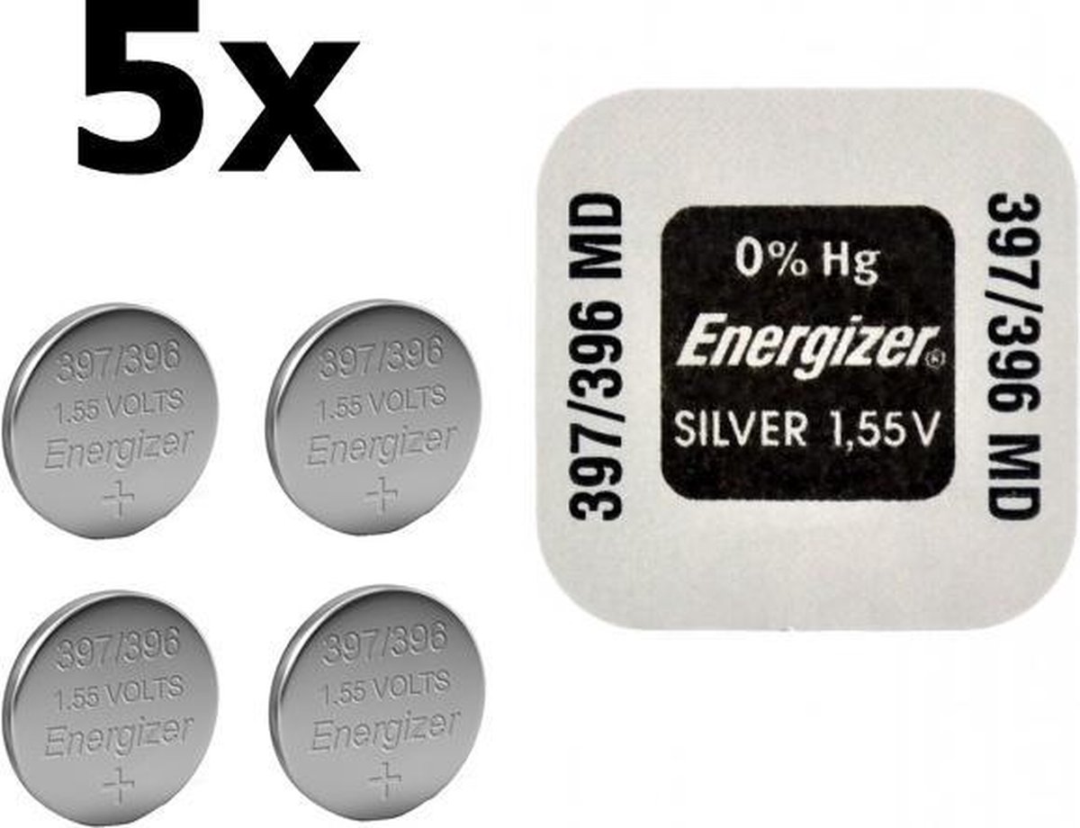 Energizer 5 Stuks - 396/397 30mah 1.55v Knoopcel Batterij
