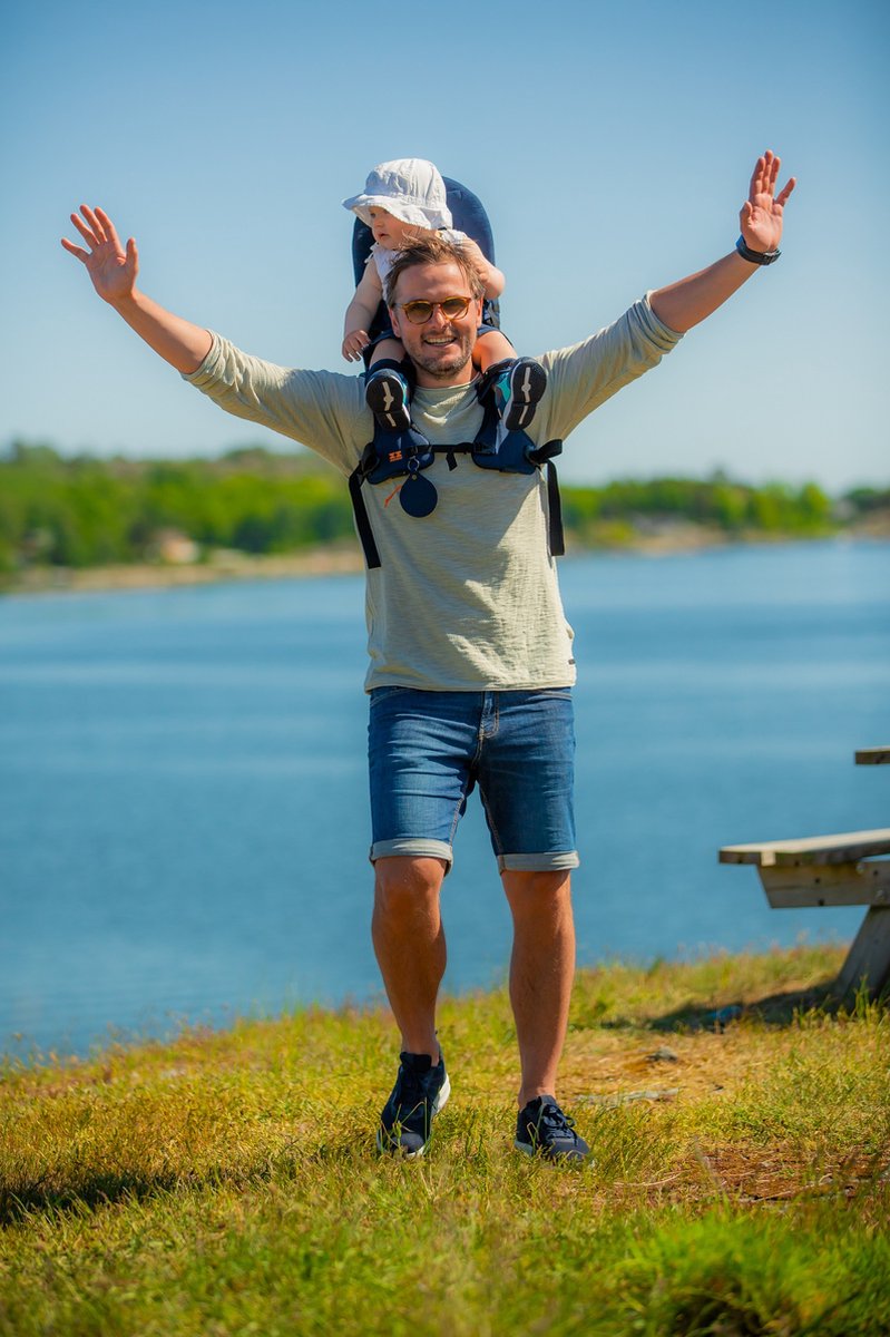 Minimeis Kinddrager Schouderdrager - Blauw / - Zwart