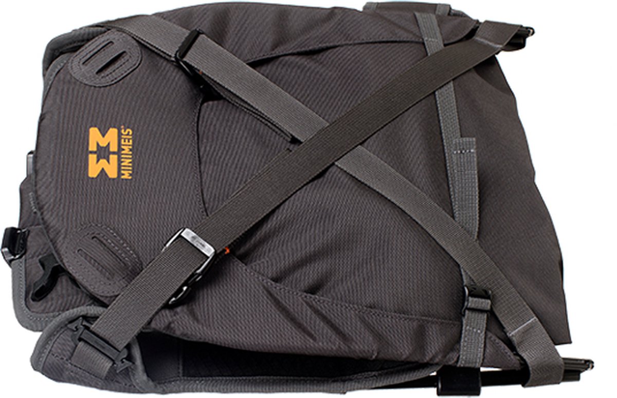 Minimeis Kinddrager Schouderdrager - Antraciet / Zwart - Grijs