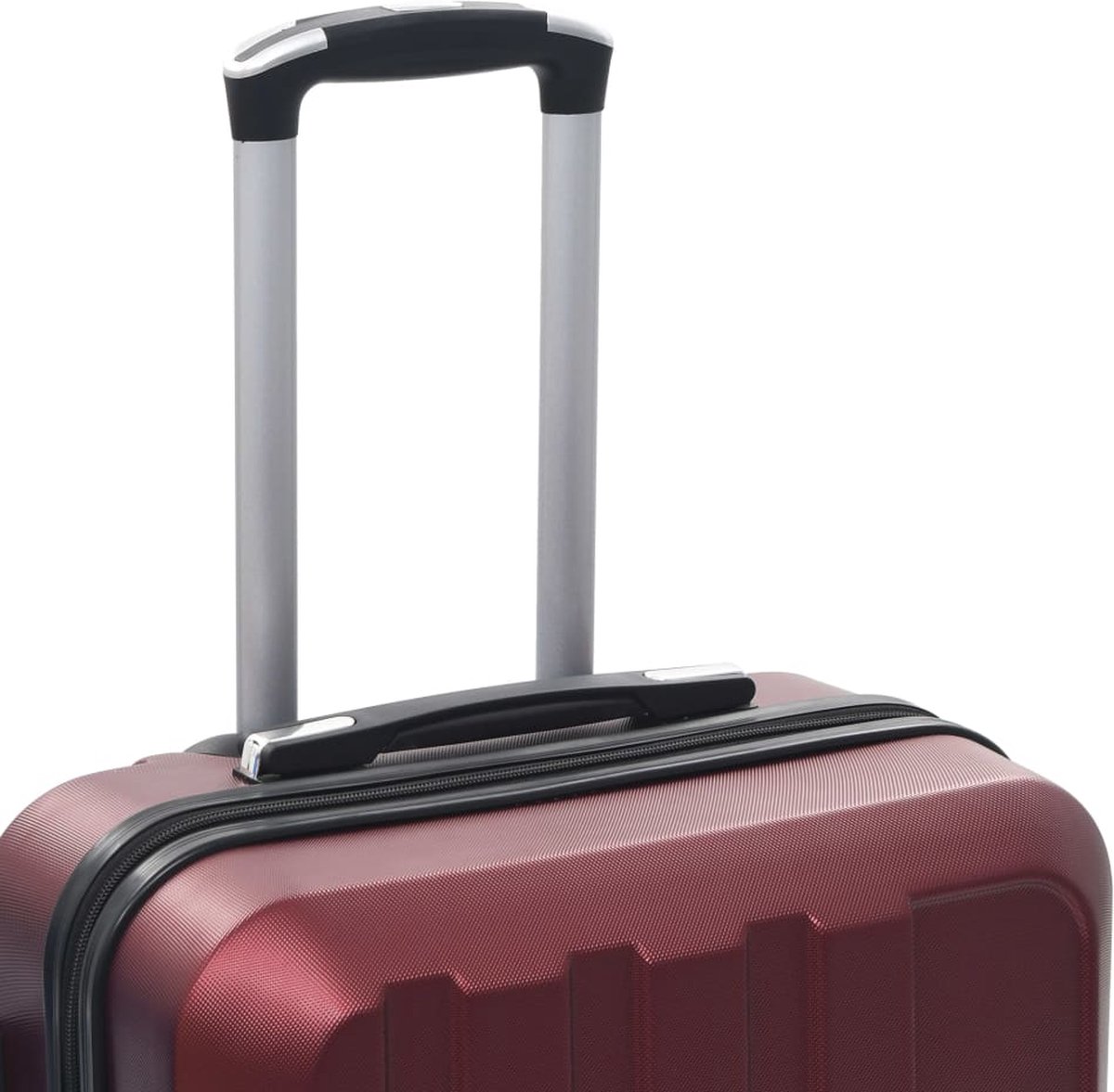 Vidaxl 3-delige Harde Kofferset Abs Wijn - Rood