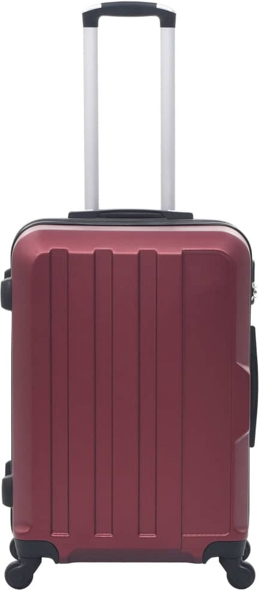 Vidaxl 3-delige Harde Kofferset Abs Wijn - Rood