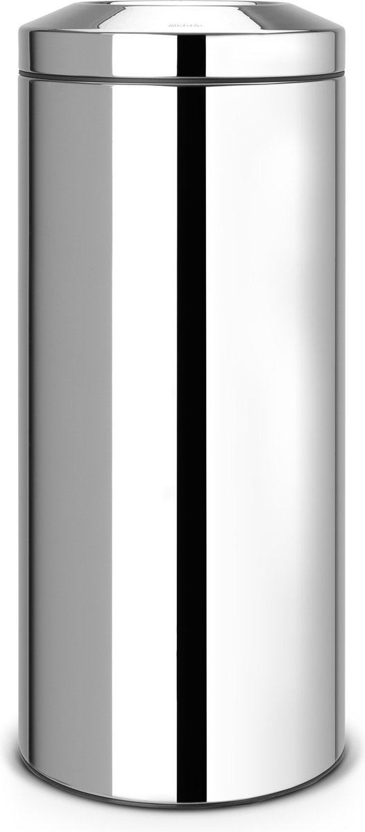 Brabantia Prullenbak Met Vlamdover 30 Liter Met Metalen Binnenemmer - Brilliant Steel