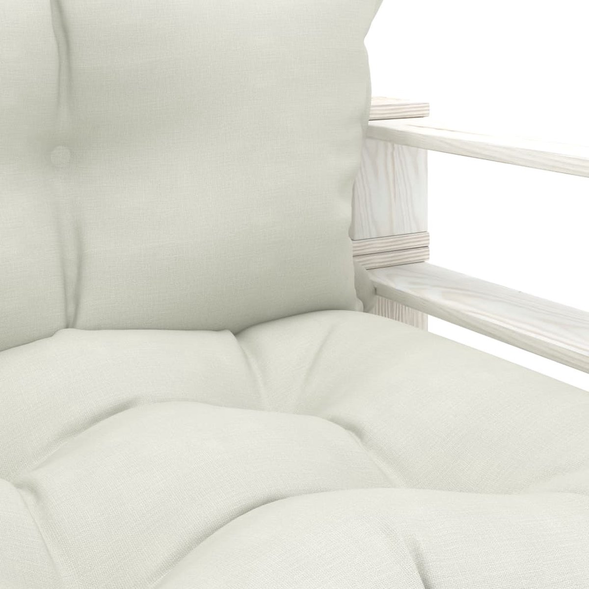 Vidaxl Tuinbank Met Kussens Pallet Hout - Beige