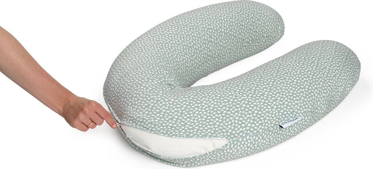 Doomoo Hoes Voor Buddy Voedingskussen Cloudy Kaki - Groen