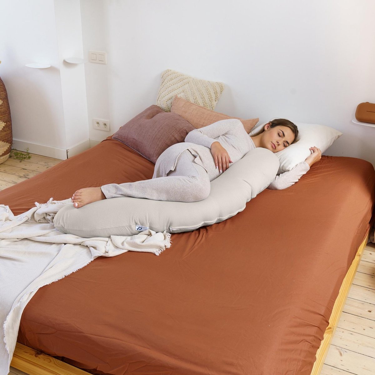 Doomoo Hoes Voor Buddy Voedingskussen Tetra Jersey Sand - Beige