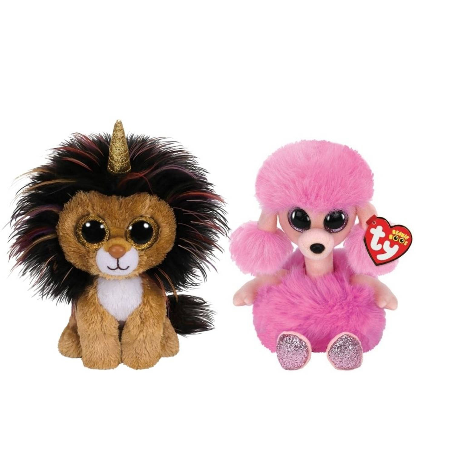 ty - Knuffel - Beanie Boo&apos;s - Ramsey Lion & Camilla Poodle