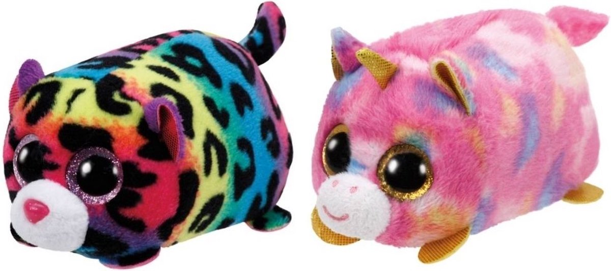 ty - Knuffel - Teeny &apos;s - Jelly Leopard & Star Unicorn