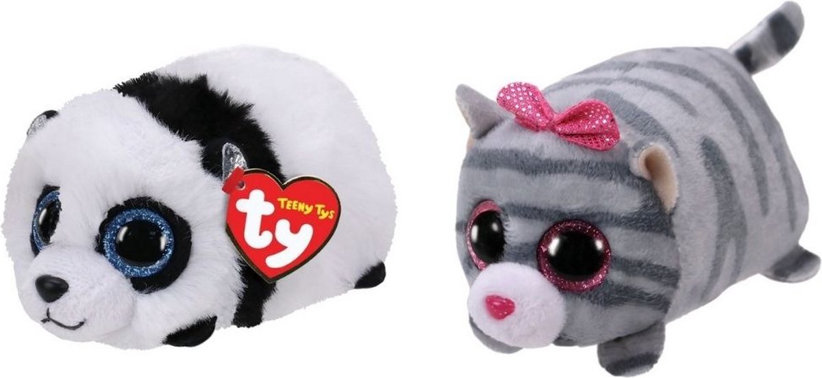 ty - Knuffel - Teeny &apos;s - Bamboo Panda & Cassie Mouse