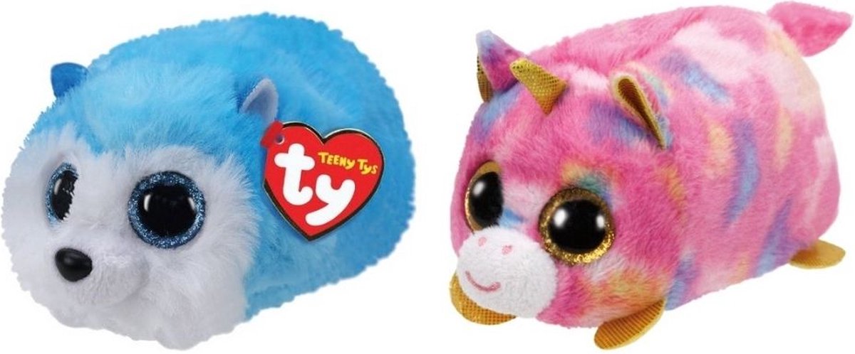 ty - Knuffel - Teeny &apos;s - Curly Pig & Star Unicorn