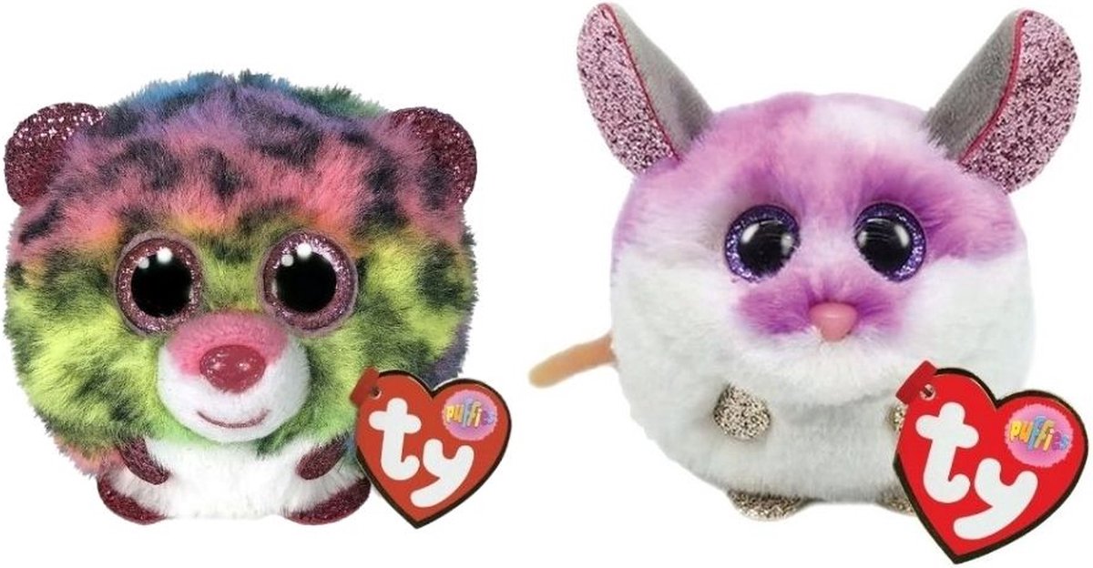 ty - Knuffel - Teeny Puffies - Dot Leopard & Colby Mouse