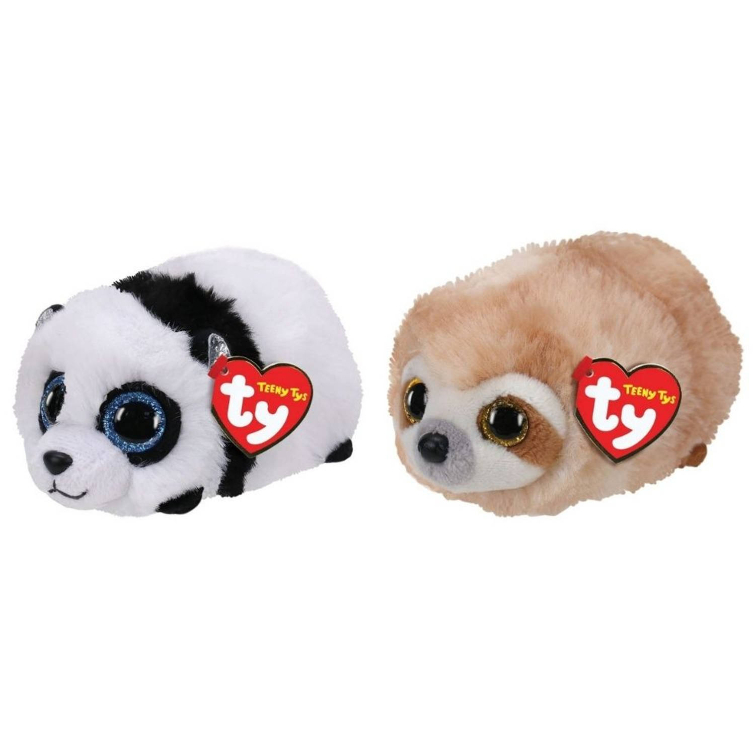 ty - Knuffel - Teeny &apos;s - Bamboo Panda & Dangler Sloth