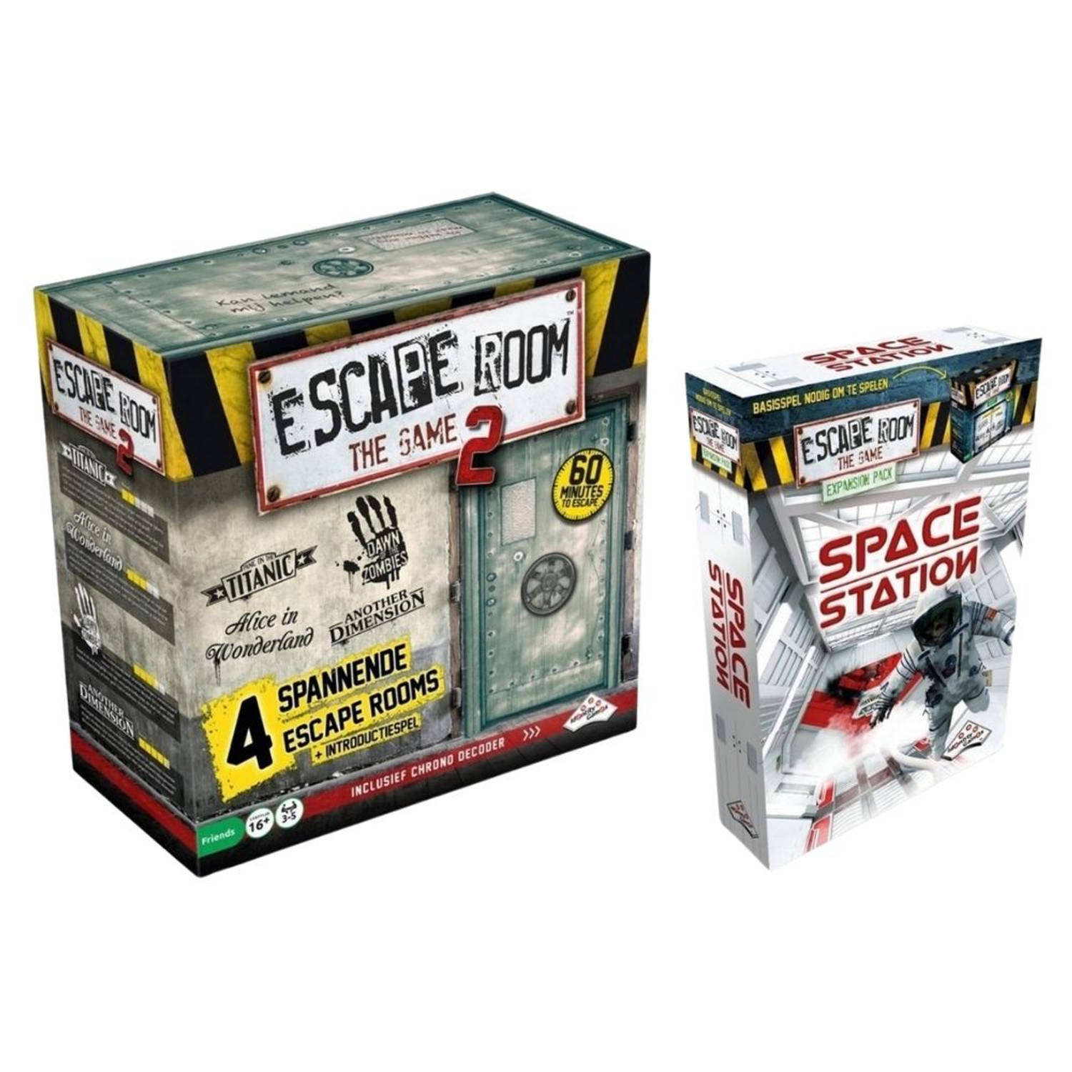 Identity Games Spellenbundel - 2 Stuks - Escape Room - The Game Basisspel 2 & Uitbreiding Space Station