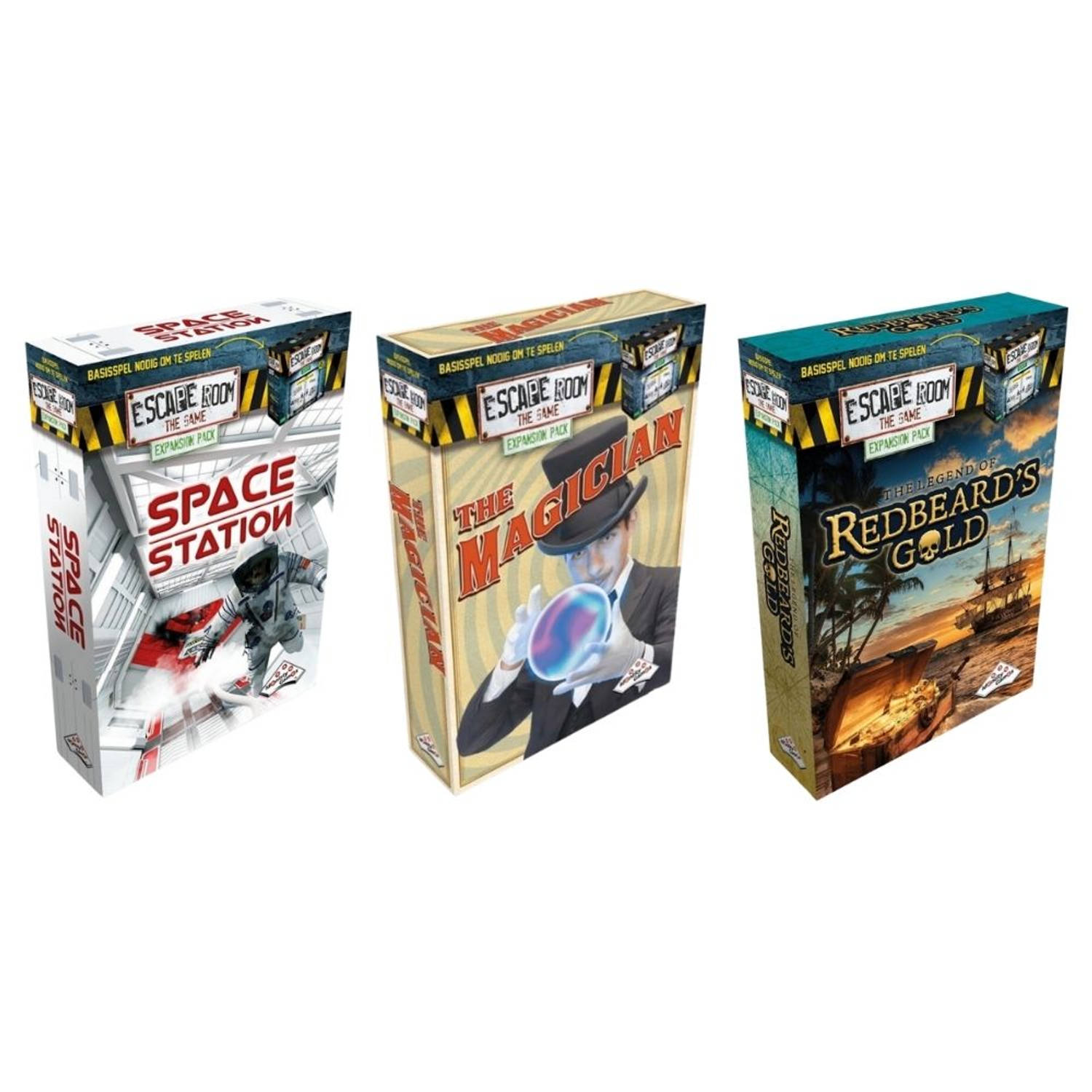 Identity Games Uitbreidingsbundel - 3 Stuks - Escape Room - Space Station & The Magician & Redbeard&apos;s Gold