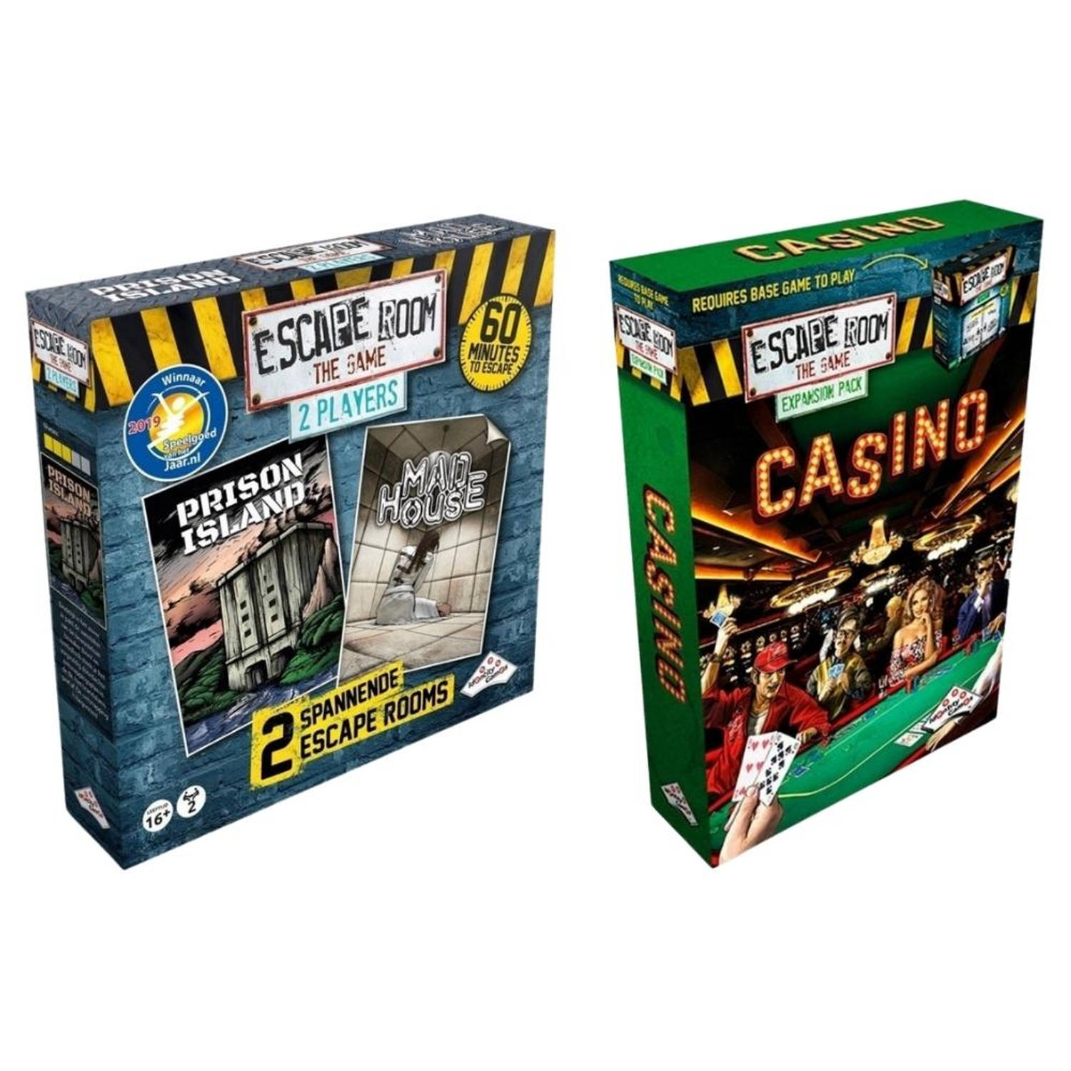 Identity Games Uitbreidingsbundel - Escape Room - 2 Stuks - Uitbreiding Casino & Uitbreiding Mad House