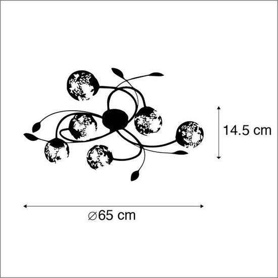 Paul Neuhaus GRETA 6398-48 Plafondlamp LED, Halogeen G9 240 W Roest, - Bruin