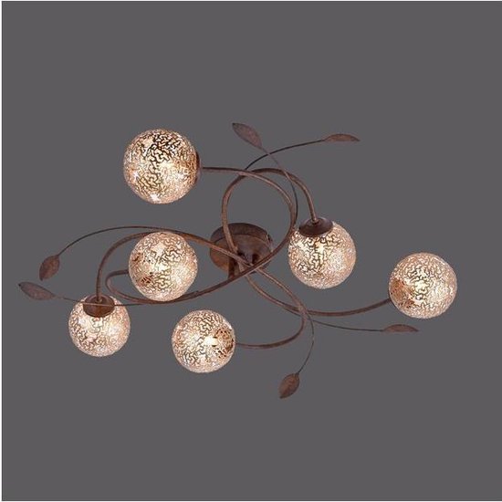 Paul Neuhaus GRETA 6398-48 Plafondlamp LED, Halogeen G9 240 W Roest, - Bruin