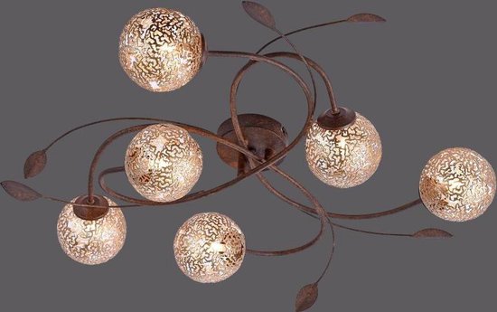 Paul Neuhaus GRETA 6398-48 Plafondlamp LED, Halogeen G9 240 W Roest, - Bruin