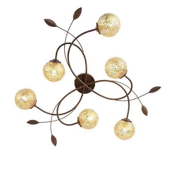 Paul Neuhaus GRETA 6398-48 Plafondlamp LED, Halogeen G9 240 W Roest, - Bruin