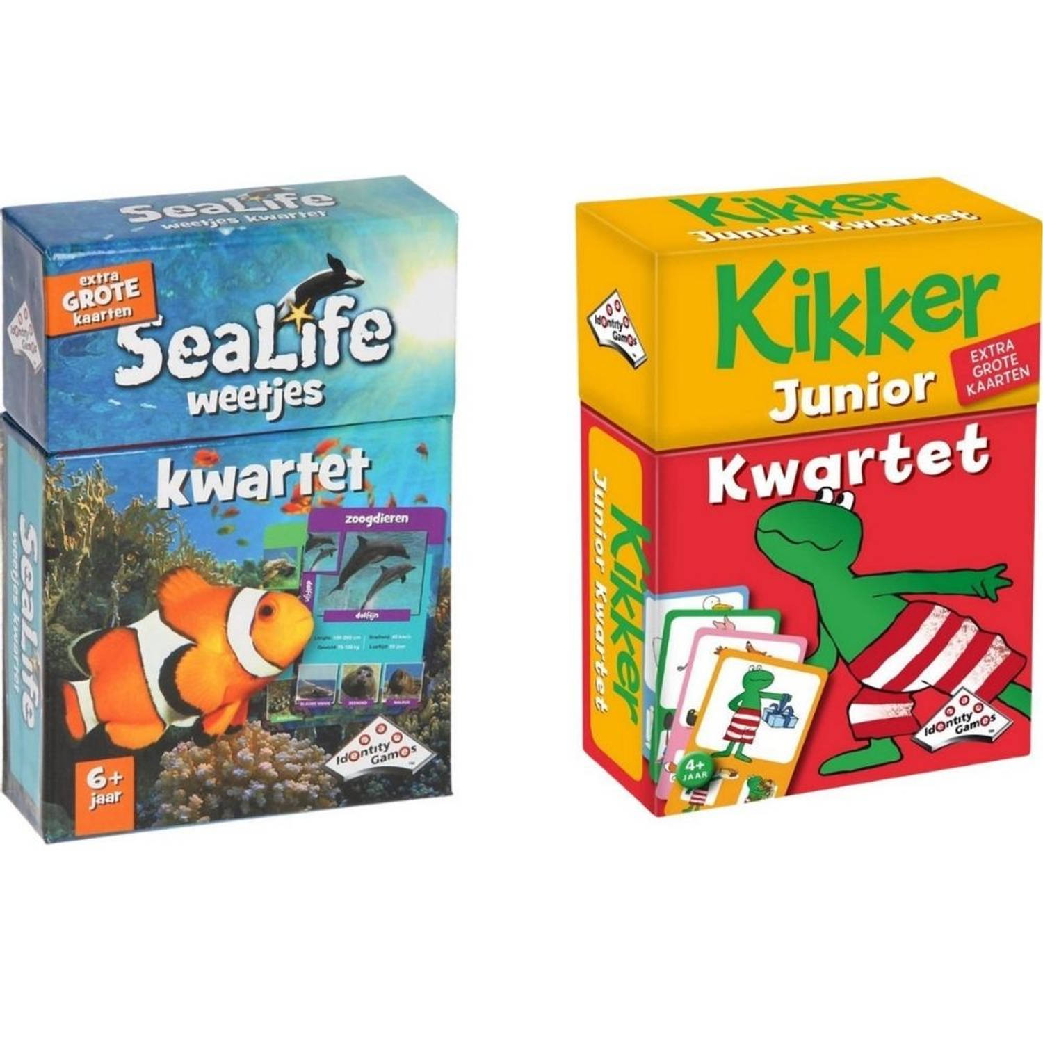 Identity Games Spellenbundel - Kwartet - 2 Stuks - Sealife Kwartet & Kikker Jr. Kwartet