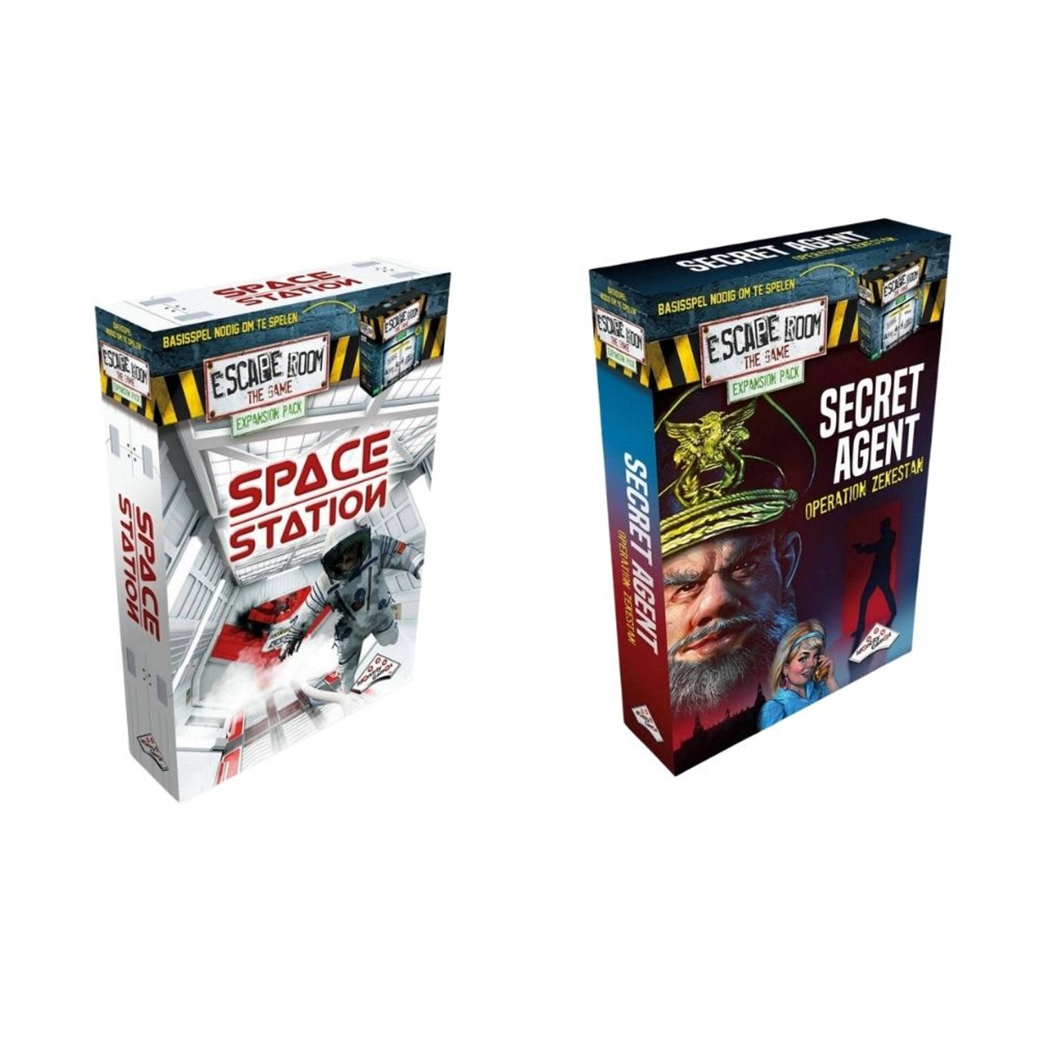 Identity Games Uitbreidingsbundel - Escape Room - 2 Stuks - Uitbreiding Space Station & Uitbreiding Secret Agent