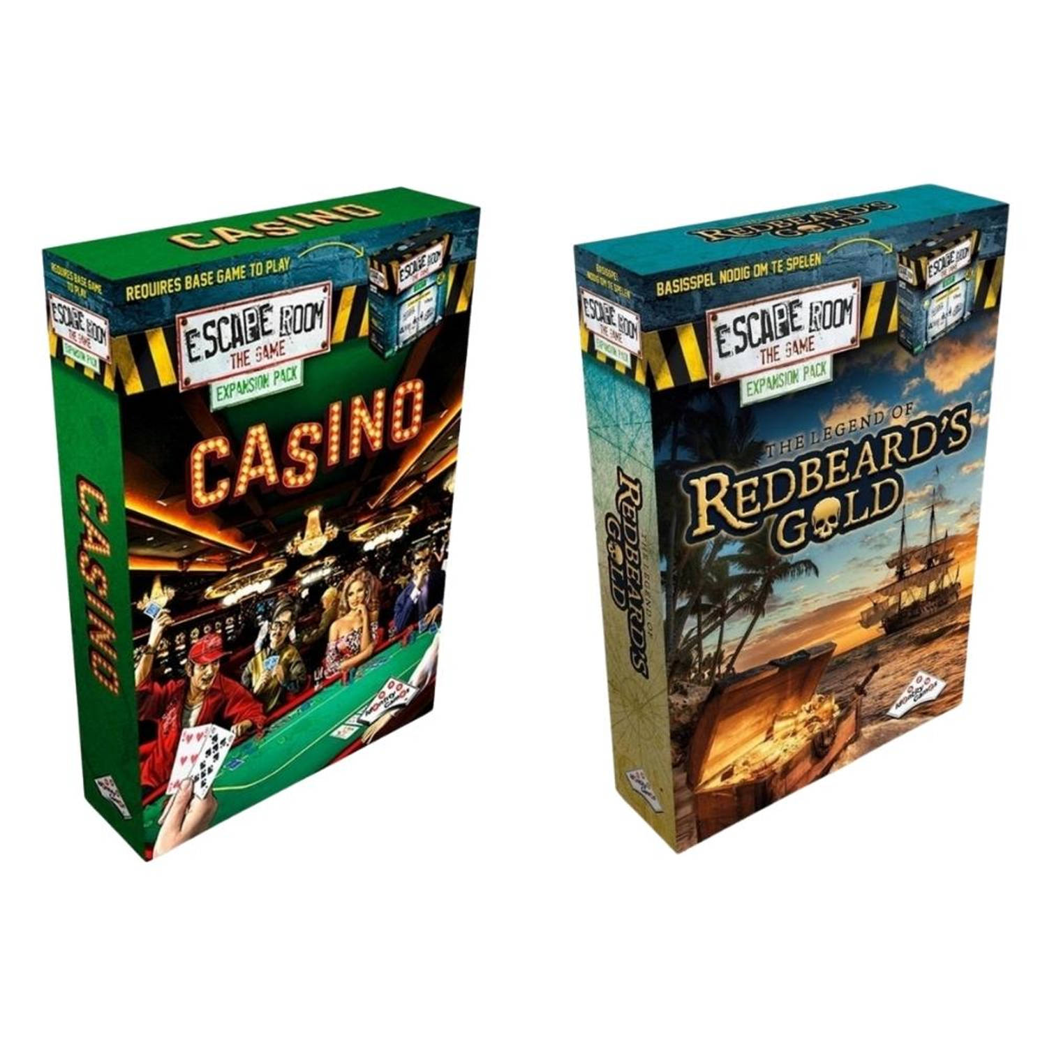 Identity Games Uitbreidingsbundel - Escape Room - 2 Stuks - Uitbreiding Casino & Uitbreiding Redbeard&apos;s Gold