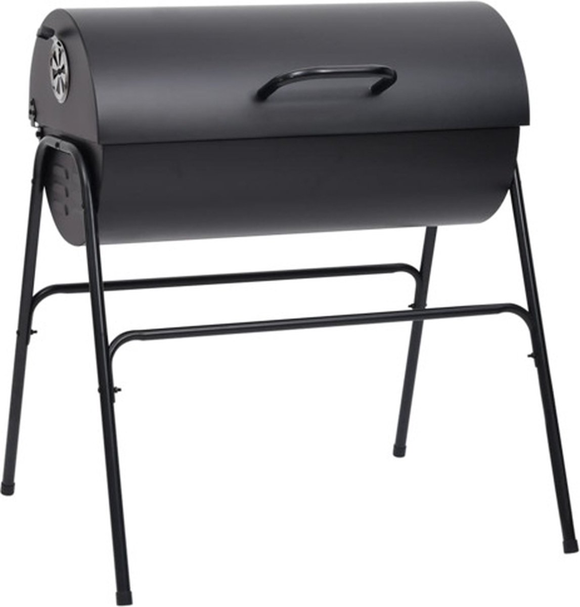 Vidaxl Barbecuevat Met 2 Kookroosters 80x95x90 Cm Staal - Zwart