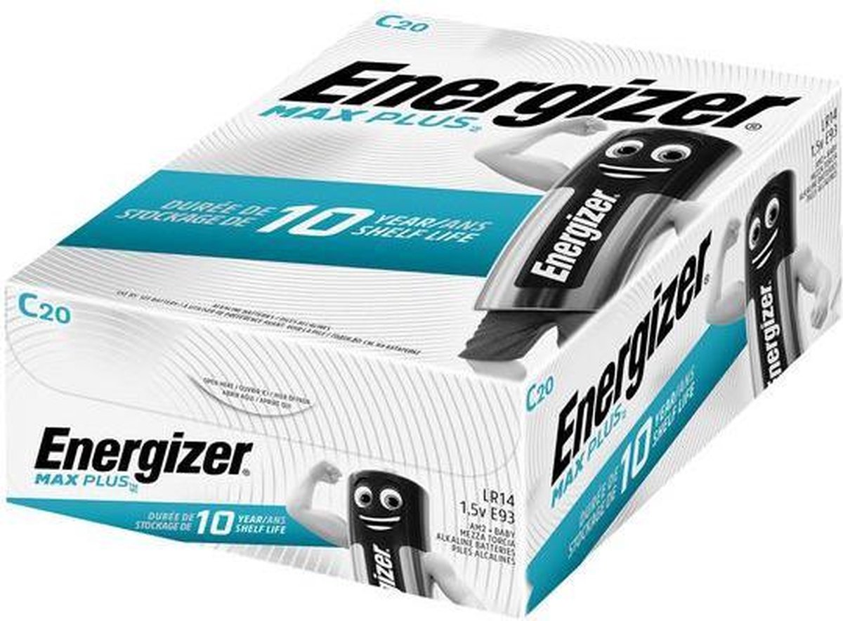 Energizer C Batterij (Baby) Max Plus Industrial Alkaline 1.5 V 20 Stuk(s)